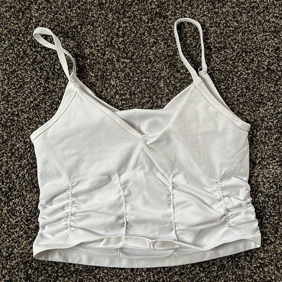 FP Movement Good Karma Ruched Crop Tank & Tennis Short - White - M/L - Picture 9 of 11